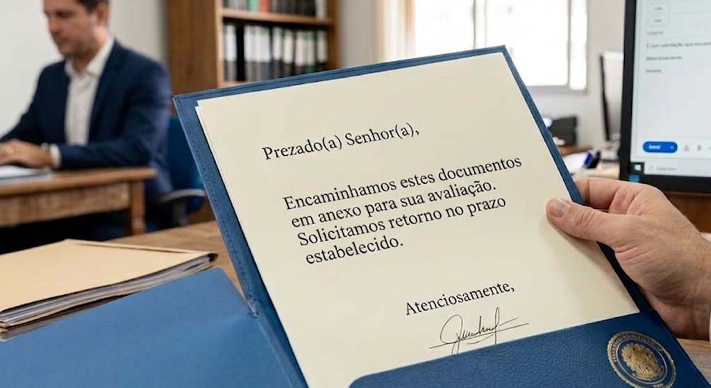 Como se dirigir a alguém ao enviar um documento formal