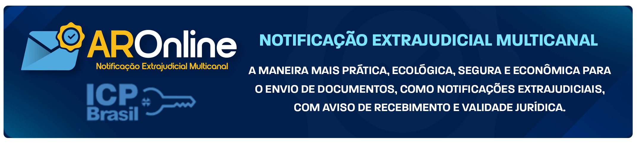 Banner Envie notificações extrajudicionais